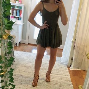 Urban Outfitters Babydoll Dress Army Green
